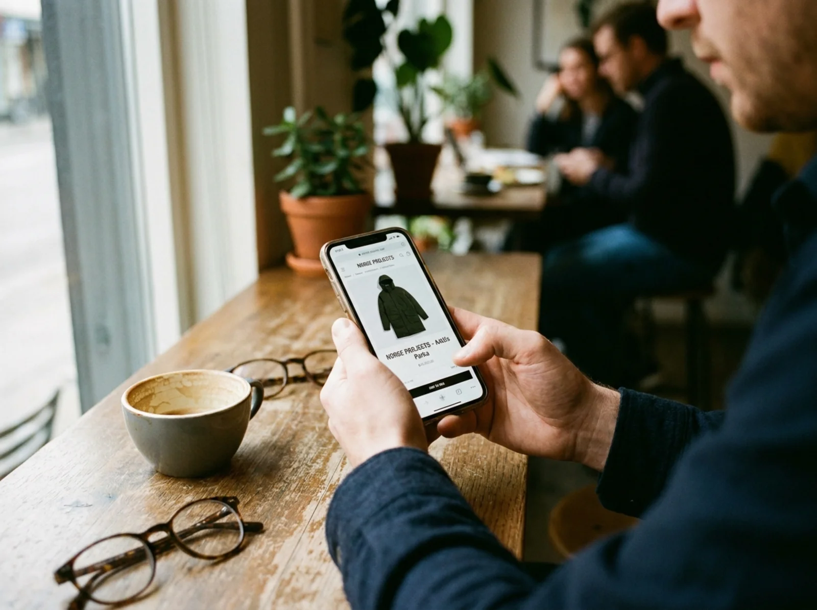 Mobile shopping experience on an ecommerce product listing page
