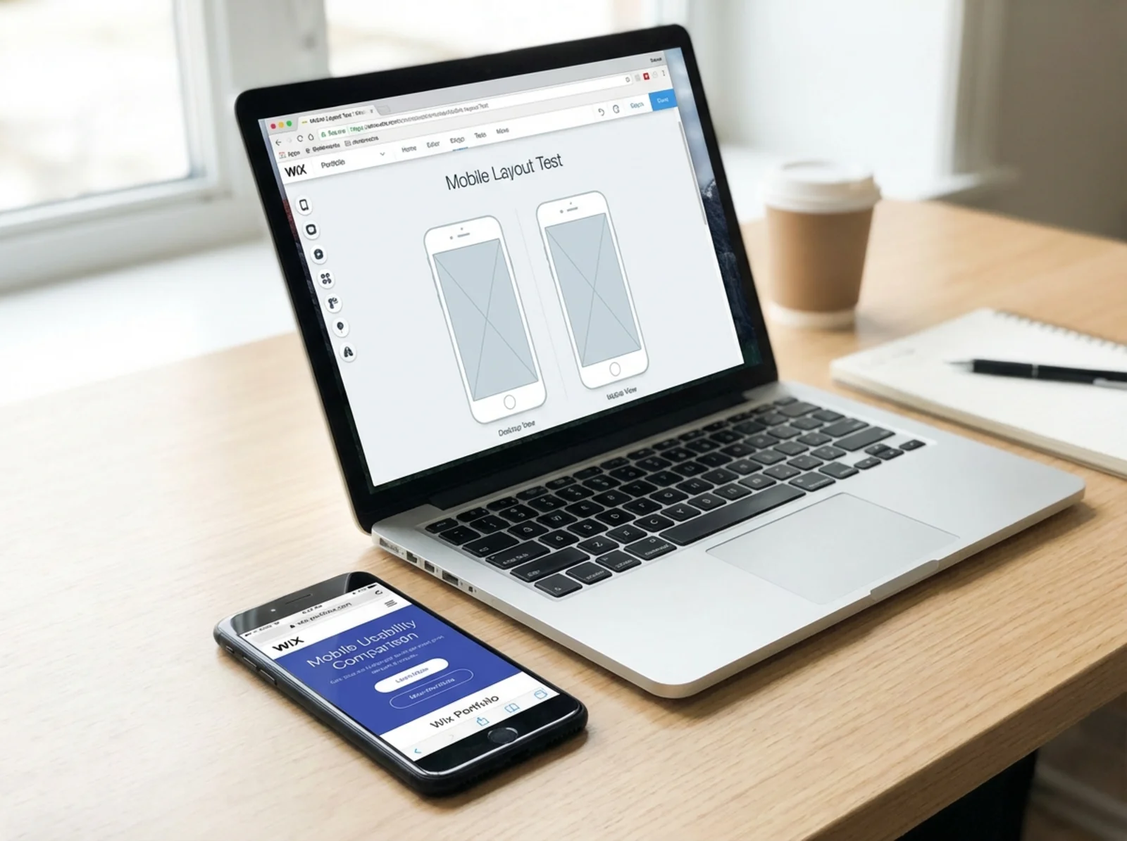 Side-by-side comparison of a Wix site on mobile showing common layout issues